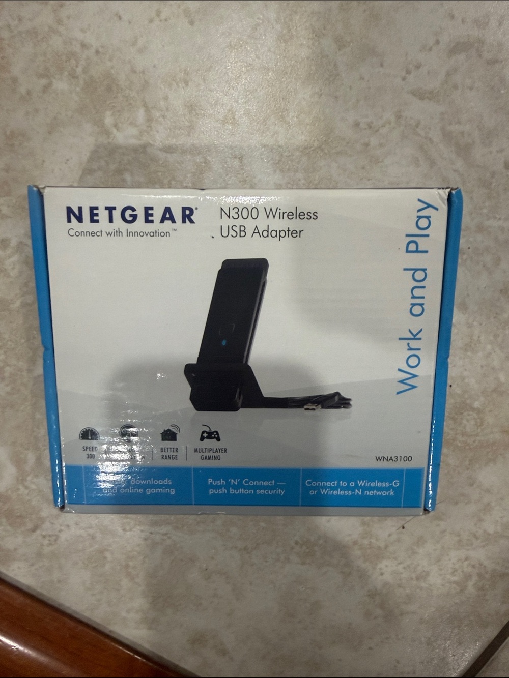 NETGEAR N300 Wireless USB Adapter - Black